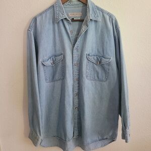 Pure Stuff Vintage Denim Button-down Shirt L